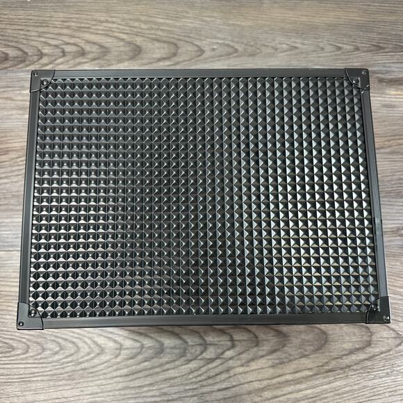 Large Makeup Train Case Cosmetics Organizer Portable Extendable Tray Matte Black - Picture 11 of 11